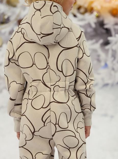 Комбинезон дракончик, Мишки на бежевом, арт Н03422(140 см) фото 3