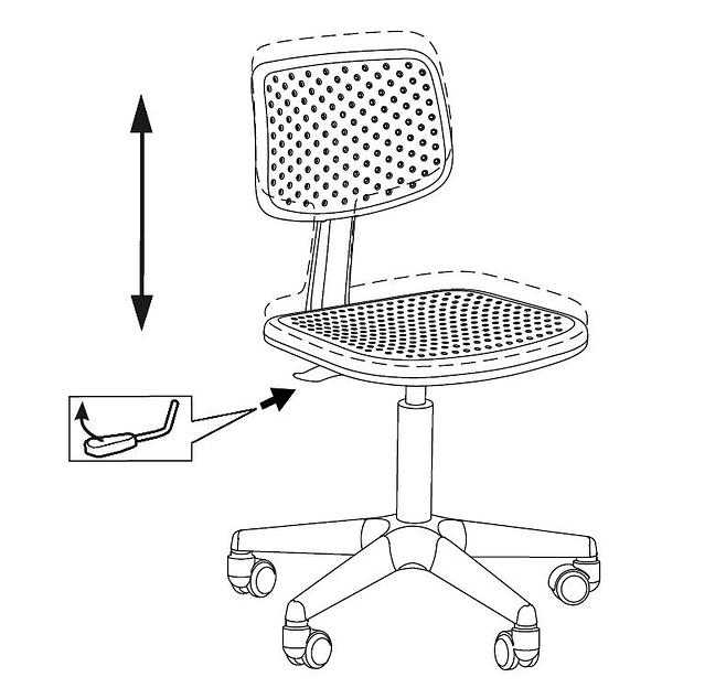 Кресло детское Бюрократ CH 200 белый пластик крестов. пластик фото 10