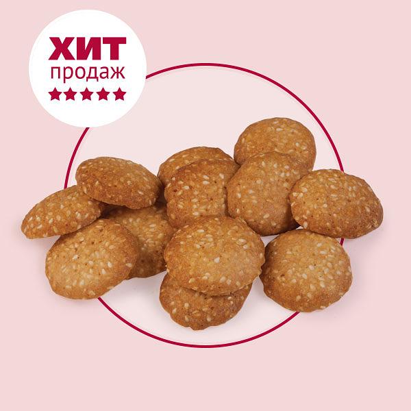 Печенье кунжутное «Грильяж» из песочного теста, 2 кг, опт фото 1