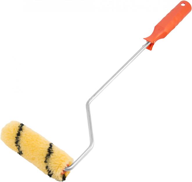 Валик mini DECOR полиакрил тигр 100 мм, d 15 мм, бюгель 6 мм, ворс 11 мм, удлиненная ручка фото 1