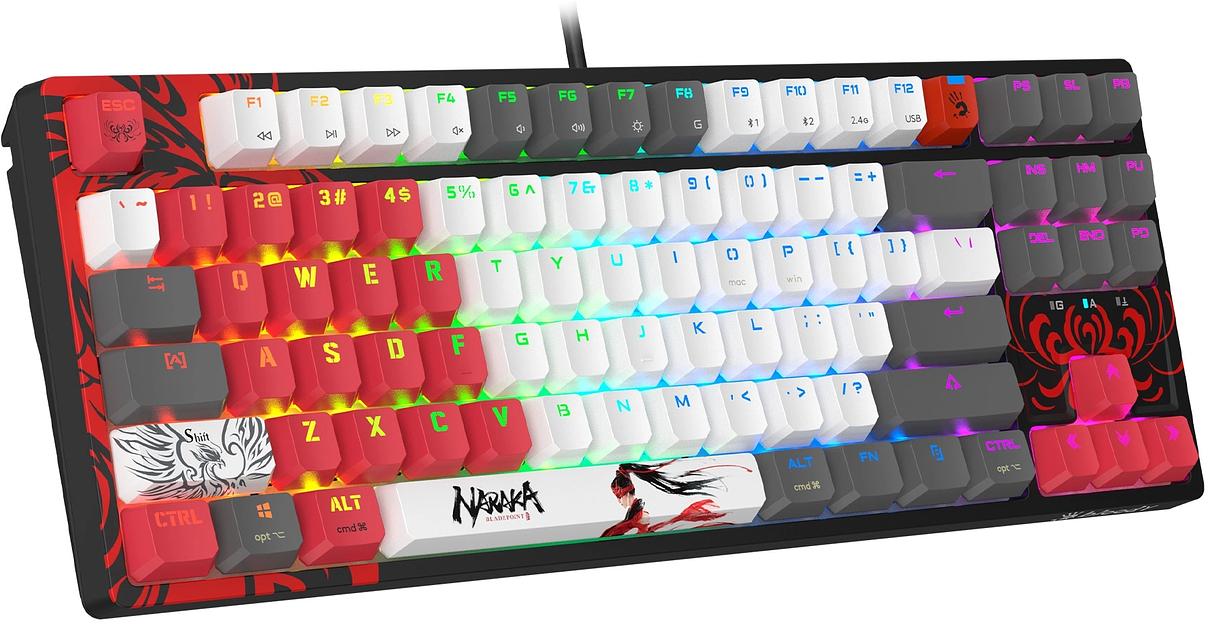 Клавиатура A4Tech Bloody WS87 Naraka механическая черный/красный USB for gamer LED (WS87) фото 5
