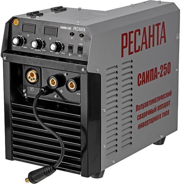 Сварочный аппарат Ресанта САИПА-250 инвертор ММА DC/MIG-MAG/FCAW 11.5кВт фото 1