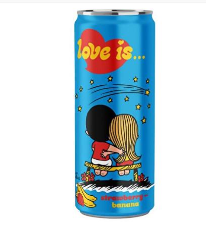Газированный напиток Love is Клубника-Банан 330 мл 1/12 ОПТ фото 1