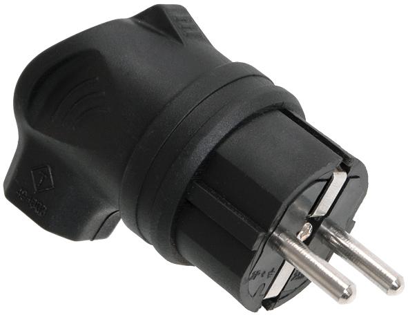 Iek PKR01-U-016-2-K02 ВБу3-1-0м Вилка с боковым вводом ОМЕГА IP44 черная фото 1