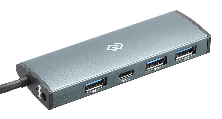 Разветвитель USB-C Digma HUB-3U3.0С-UC-G 4порт. серый фото 1