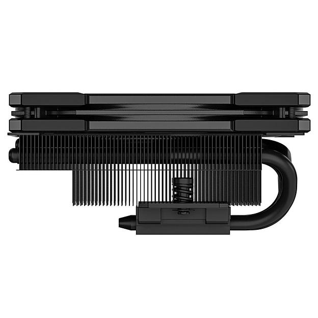 Cooler ID-COOLING IS-55 BLACK LGA1700/1200/115X/AM5/AM4 низкопрофильный высота 55mm (27шт/кор, TDP 125W, PWM, 5 тепл.трубок + медная база, FAN 120mm, черный фото 3