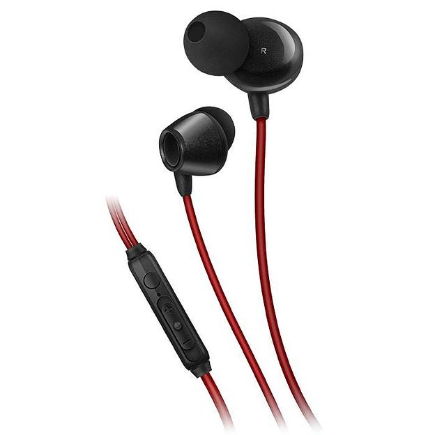 Наушники внутриканальные с микрофоном SVEN E-292M, черн-красн, пульт фото 1