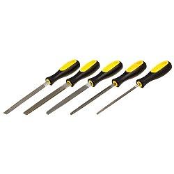 Набор STAYER: Напильники с двухкомпонентной рукояткой,плоский,полукруглый,трехгранный,квадратный,круглый,№2,150мм [1681-15-H5_z01] фото 1