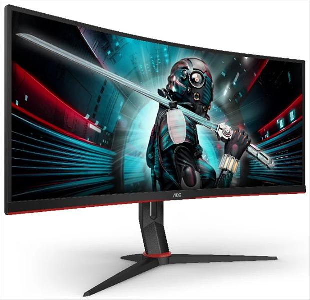 Монитор 34" AOC CU34G2X Curved 3440x1440@144Hz VA LED 21:9 1ms 2*HDMI 2*DP 4*USB3.0 80M:1 178/178 300cd HAS Tilt Swivel Black-Red (CU34G2X) фото 2