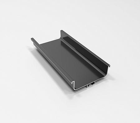 Профиль С-образный L=4,05м Черный анодированный фото 1