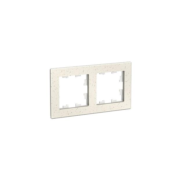 Рамка Schneider Electric ATN343102 (ATN343102) накладная 2штx горизонтальный монтаж мрамор кремовый фото 1