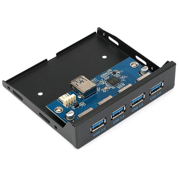 Планка USB 3.0 на переднюю панель 3.5" Gembird, 4 порта USB (FP3.5-USB3-4A) фото 1