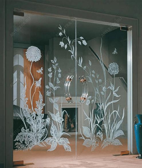 Двойная маятниковая дверь фото 4