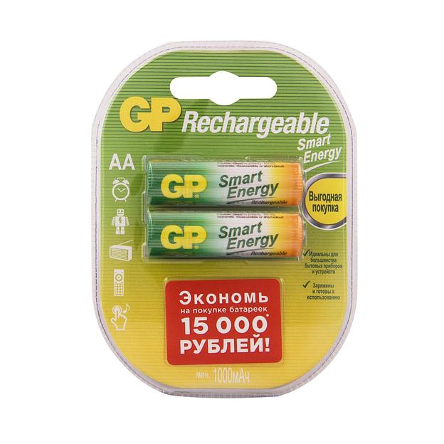Аккумулятор GP Smart Energy 100AAHCSV AA NiMH 1000mAh (2шт) фото 1