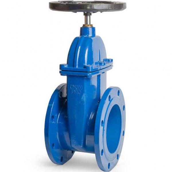 Задвижка чугунная 30ч39р  МЗВ обрезиненный клин Ду 300 Ру16 до +120 фланцевая гайк чёрн/штур  . . фото 1