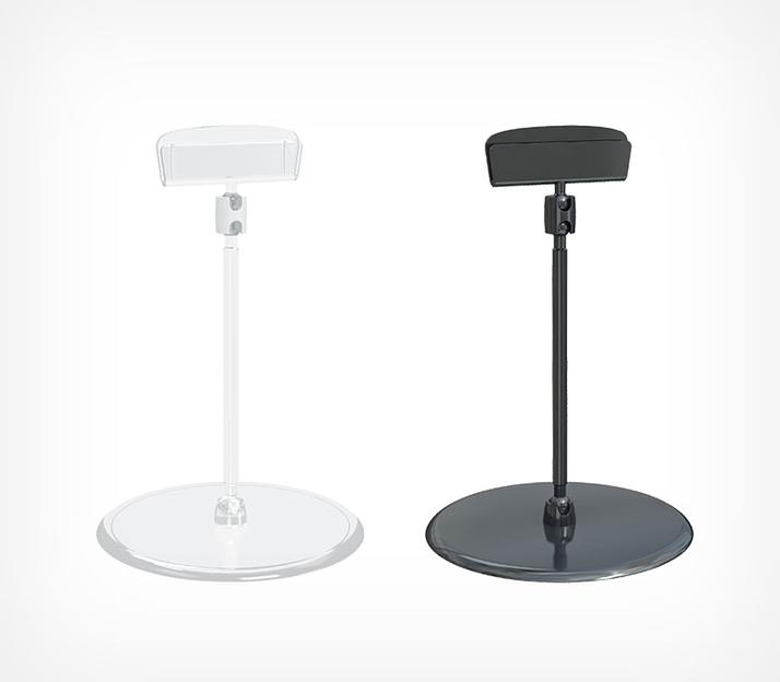 Ценникодержатель на большой круглой подставке BASE-XL-CLIP ножка 100 мм фото 1