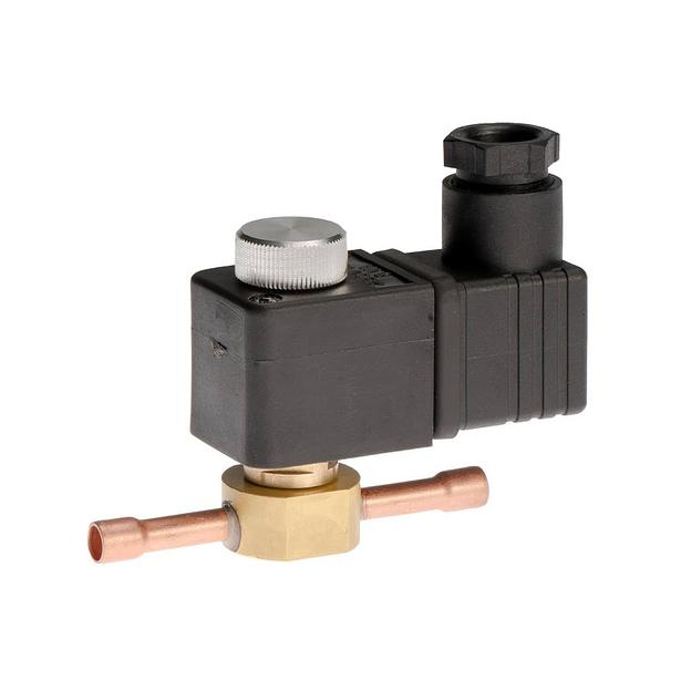 Клапан соленоидный (электромагнитный) н/о, 230V AC, 10мм под пайку ОПТ фото 1