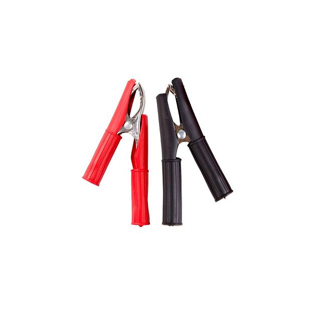 Зажим крокодил в изоляторе, длина 75 мм, ток 30A, 2 шт., пакет БОПП, фото 1