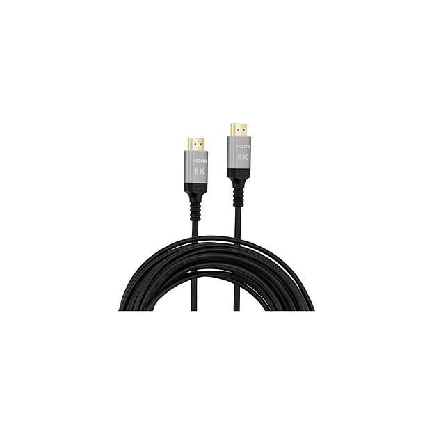Кабель аудио-видео Digma HDMI 2.1 AOC, HDMI (m) - HDMI (m), ver 2.1, 30м, GOLD, черный [hdmi-aoc2.1-30] фото 1