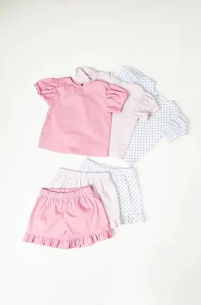 Костюм летний хлопковый принт горох ОПТ фото 3