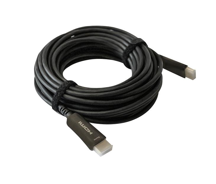 Кабель аудио-видео Digma HDMI 2.0 AOC HDMI (m)/HDMI (m) 20м. Позолоченные контакты черный (BHP AOC 2.0-20) фото 1