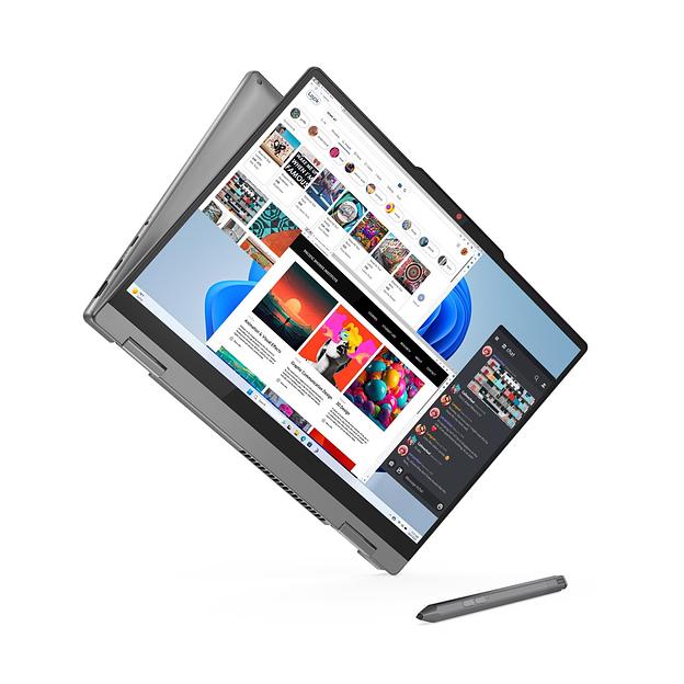 Lenovo IdeaPad 5 2-in-1-14IRH9/ LUNA GREY/ INTEL I7-13620H/ INTEL UHD GRAPHICS/ 16GB ON BOARD/ 512GB SSD/ 14"WUXGA OLED 400 NITS MULTI-TOUCH DOS 83KX0041PS фото 1