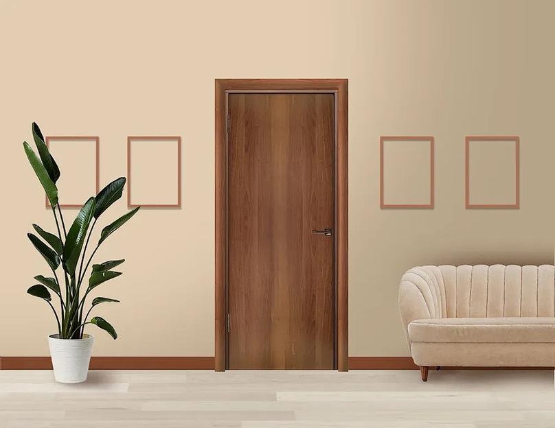 Межкомнатная дверь палитра, гладь Итальянский орех фото 2