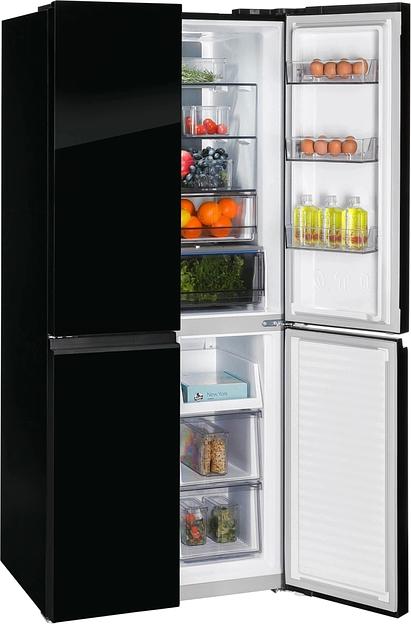 Холодильник Nordfrost RFQ 450 NFGB 3-хкамерн. черный глянц. инвертер фото 5