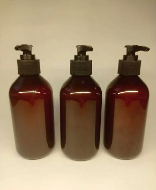 Бутылка коричневая с дозатором 500 мл 3 шт фото 1