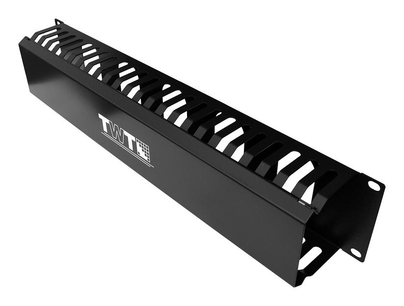Кабельный органайзер Горизонтальный Lanmaster TWT-ORG/CV24-1U односторонний пальцы 1U шир.:19" фото 2