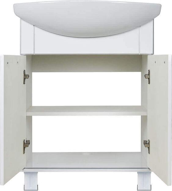 Тумба Аттика 75 DORATIZ 9912.317, белая патина серебро, под умывальник фото 3