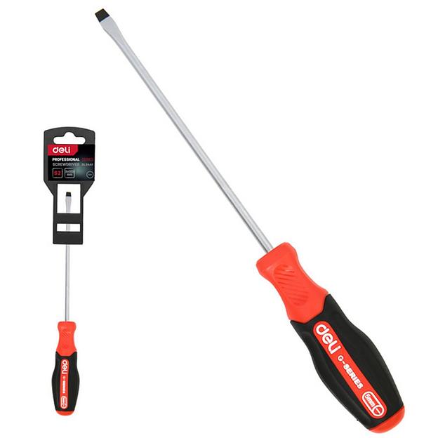 Шлицевая DL3441 SL3x100мм сталь S2, матовый стержень, двухкомпонентная прорезиненная рукоять фото 1