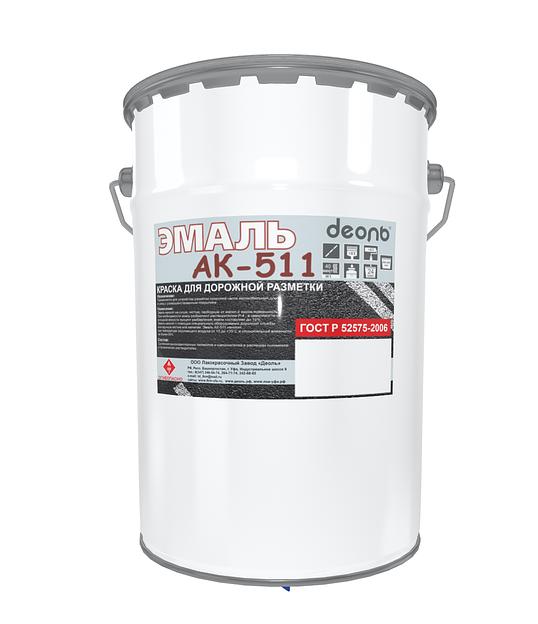 Эмаль для разметки АК-511 ДЕОЛЬ Желтая 30 кг фото 1