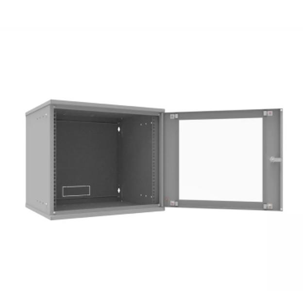 Шкаф телекоммуникационный настенный 9U, 523х600х465мм серия LITE (стеклянная дверь) фото 3