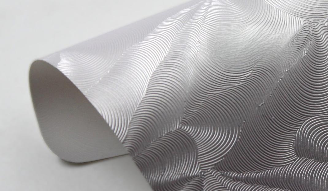 Плёнка ПВХ «MSD 019 Брокада» для производства натяжных потолков, фактурное матовое покрытие ОПТ фото 1