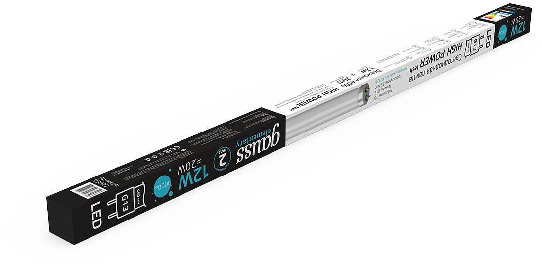 Лампа светодиодная Gauss Elementary 93022 12Вт цок.:G13 трубка 180B 4000K св.свеч.бел.нейт. (упак.:1шт) фото 5