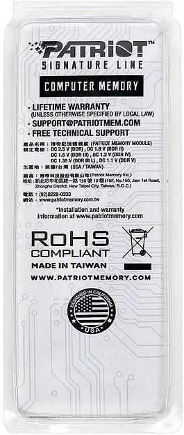 Память DDR5 8Gb 4800MHz Patriot PSD58G480041S RTL CL40 SO-DIMM 260-pin 1.2В single rank фото 7