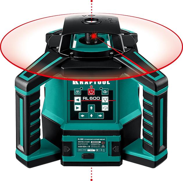 KRAFTOOL RL600, 600 м, ротационный лазерный нивелир (34600) фото 3