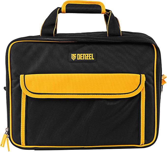 Сумка для инструмента, 400х170х300 мм, 3 отделения, 28 карманов, наплечный ремень// Denzel фото 2