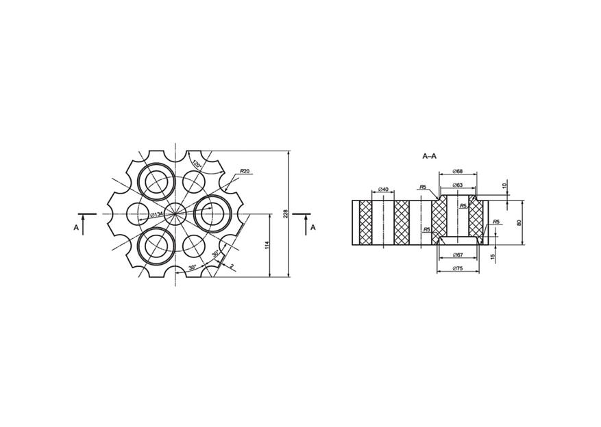 Кирпич насадочный шестигранный ШВ-37 № 80опт фото 1