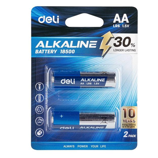 Элемент питания Deli AA LR6 2 (E18500) фото 1