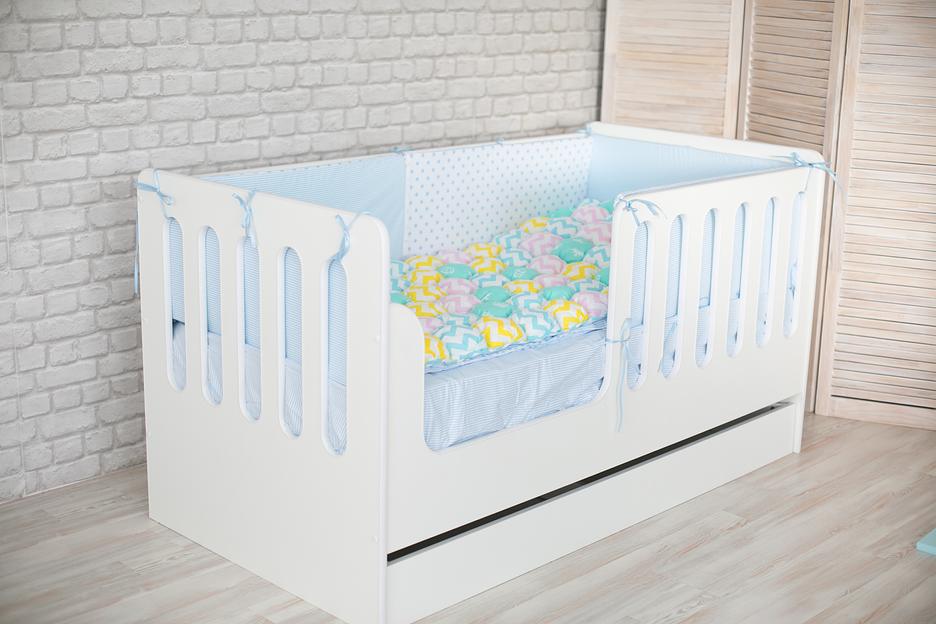 Кровать детская укороченная с ящиком ОПТ фото 5