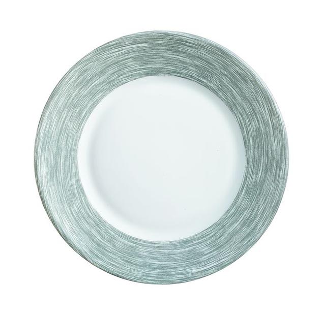 Тарелка d=155 мм. серый край Браш /1/6/ фото 1