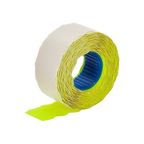 Этикет-лента волна 22х12 мм, 700 шт желтая фото 1