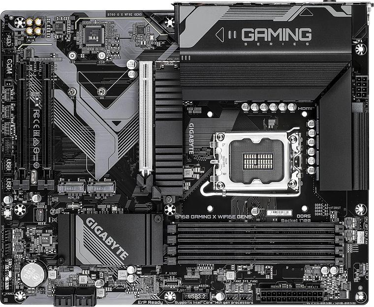 Материнская плата Gigabyte B760 G X WF6E GEN5 Soc-1700 Intel B760 4xDDR5 ATX AC`97 8ch(7.1) 2.5Gg RAID+HDMI+DP фото 1