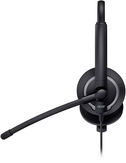 Наушники с микрофоном Acer OHW307 черный 1.8м накладные оголовье (ZL.HDSEE.002) фото 3