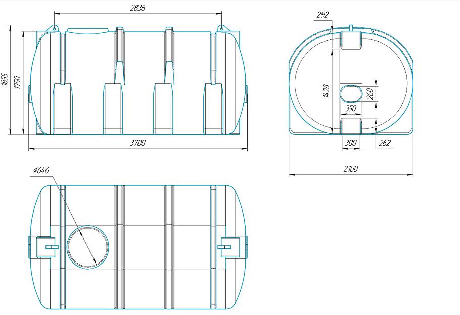Ёмкость горизонтальная 10000 л фото 2