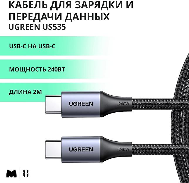 Кабель UGREEN US535-90440 Space Gray (90440) фото 3