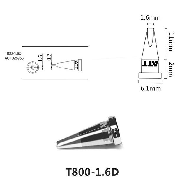 Паяльное жало, T800-1.6D фото 1