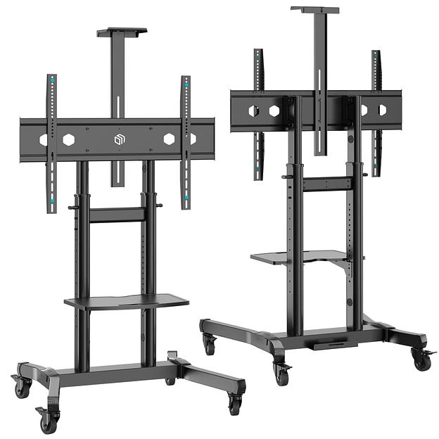 ONKRON TS1891 стойка для телевизора с кронштейном 50"-90", мобильная, чёрная фото 6